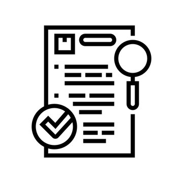 requisition review line icon vector. requisition review sign. isolated contour symbol black illustration