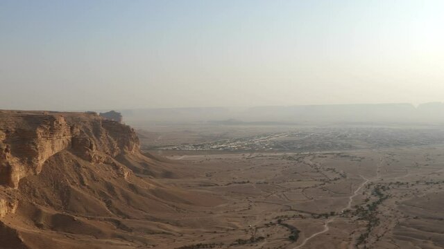 Edge of the World escarpment tourist area near Riyadh, Saudi Arabia