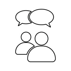 chat speak talk icon for flat design website, or application