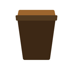 Cup of hot tea, coffe. Simple food icon in trendy style isolated on white background for web apps and mobile concept. Vector Illustration