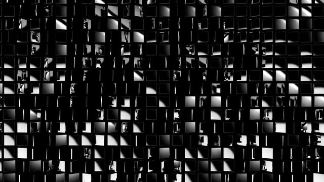 Rotating mirror plates on a black background - Creative Design Element.