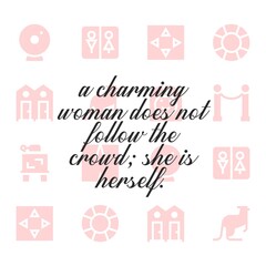 Happy women day quote. Editable vector illustration.