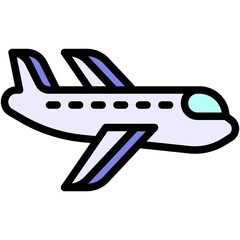 Airplane icon, transportation related vector