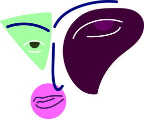 abstract illustration of a face with a smile