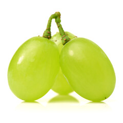 green grapes on white background