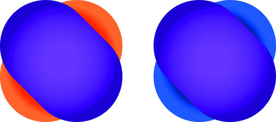 blue and yellow shape isolated