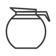 A jug for drinks, water. Simple food icon in trendy line style isolated on white background for web apps and mobile concept. Vector Illustration