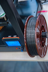 A roll of plastic wire for a 3d printer