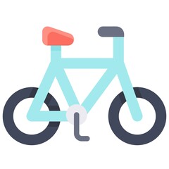 Bicycle icon, transportation related vector