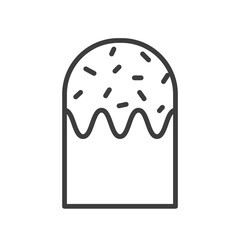 Birthday Cake. Simple food icon in trendy style isolated on white background for web apps and mobile concept. Vector Illustration