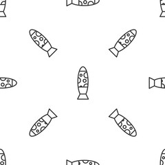 Grey line Floor lamp icon isolated seamless pattern on white background. Vector.