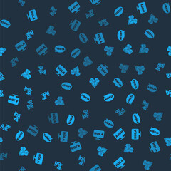 Set Hola, Fiesta, Poncho and Nachos on seamless pattern. Vector. © vector_v