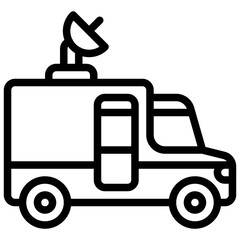 Production truck icon, transportation related vector