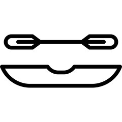 Kayak icon, transportation related vector