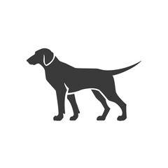 Dog side view isolated on white background vector object