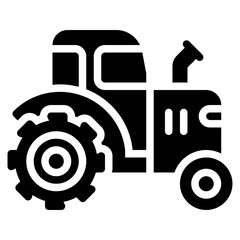 Tractor icon, transportation related vector