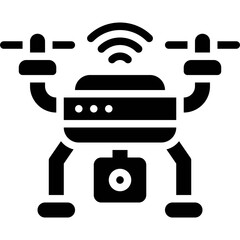 Drone icon, transportation related vector