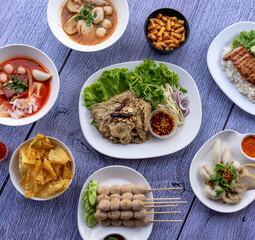 Mixed Thai Food Sets and Dishes 