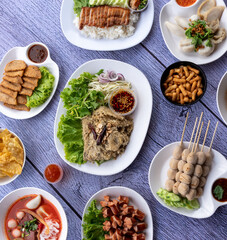Mixed Thai Food Sets and Dishes 