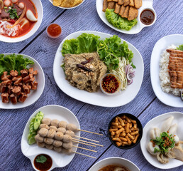 Mixed Thai Food Sets and Dishes 