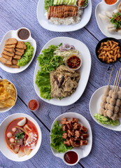 Mixed Thai Food Sets and Dishes 