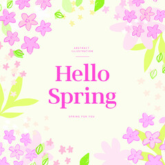 Shopping Banner Illustration Design. spring season patterns design 