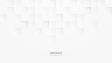 Abstract 3d modern square background. White and grey geometric pattern texture. vector art illustration