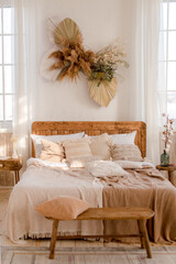 Home interior in boho style	