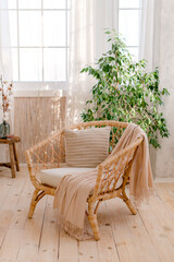 Home interior in boho style	