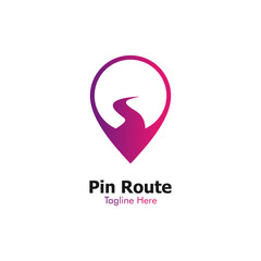 Illustration Vector Graphic of Pinned Route Logo. Perfect to use for Technology Company