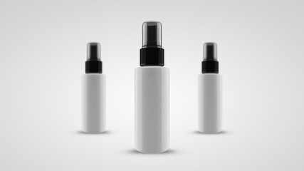 Spray bottle mockup 3d rendering design