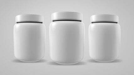 Whey Bottle mockup 3d rendering design