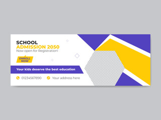 admission Social media Facebook covers design template