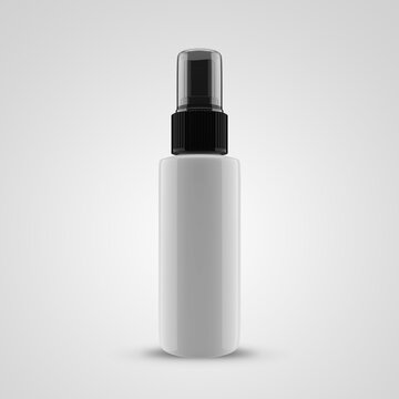 Spray bottle mockup 3d rendering design