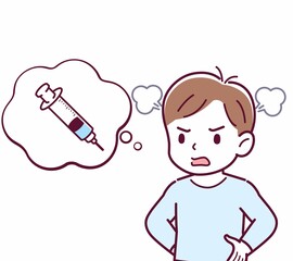 Obraz premium Cheerful boy in blue clothes