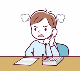 Cheerful boy in blue clothes