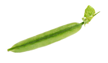 Fresh peas isolated on white background 