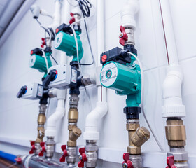 Boiler room equipment for modern heating system