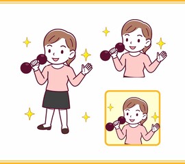 ピンクの服を着た小さな女の子