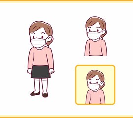 ピンクの服を着た小さな女の子