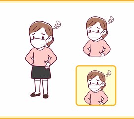 ピンクの服を着た小さな女の子