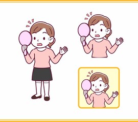 ピンクの服を着た小さな女の子