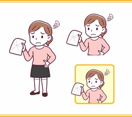 ピンクの服を着た小さな女の子