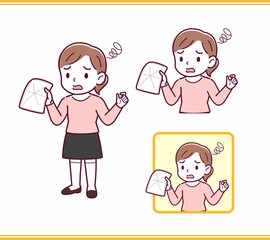 ピンクの服を着た小さな女の子