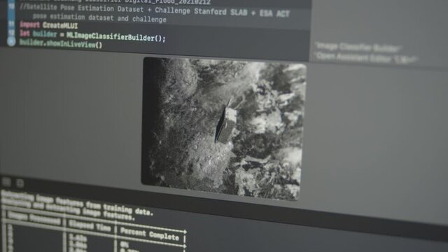 2.38 Real Neural Network Machine Learning Analyzes Satellite Pose Estimation Precise Position Calculation