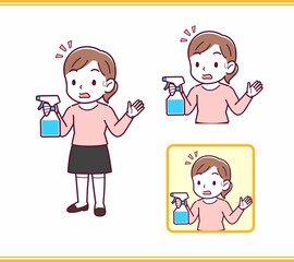 ピンクの服を着た小さな女の子