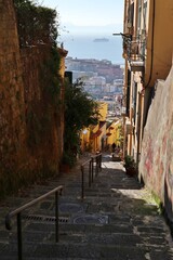 Napoli - Scalinata del Petraio verso Corso Vittorio Emanuele