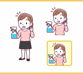 ピンクの服を着た小さな女の子