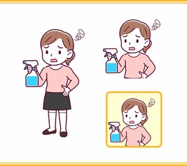 ピンクの服を着た小さな女の子