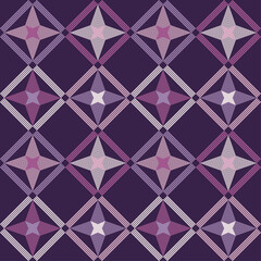 Obraz premium Striped figures. Mosaic with geometric shapes. Seamless pattern. Design with manual hatching. Textile. Ethnic boho ornament. Vector illustration for web design or print.